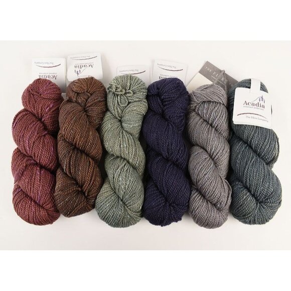 The Fibre Co Acadia Yarn 6 Skein Bundle Merino Wool Baby Alpaca Silk Peru